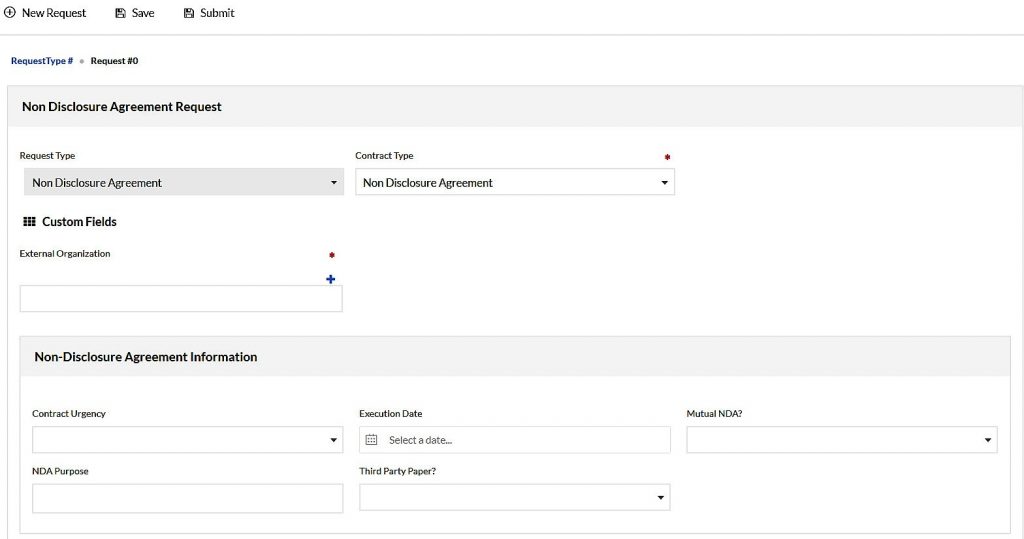 Contract Request and Submission Process Form