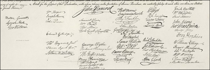 electronic signatures and the declaration of independence