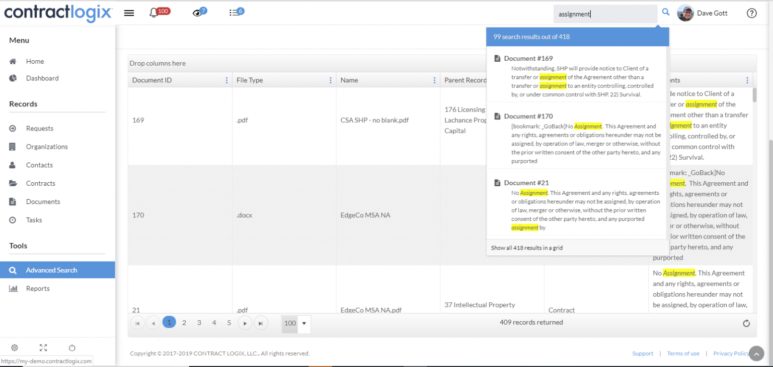 An Easy Way to Search for Contract Information - Contract Logix