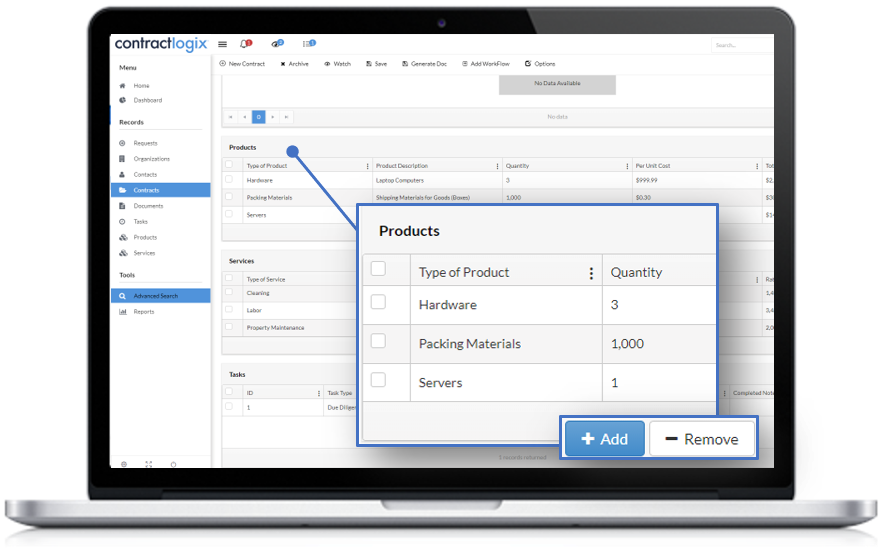 line item tracking