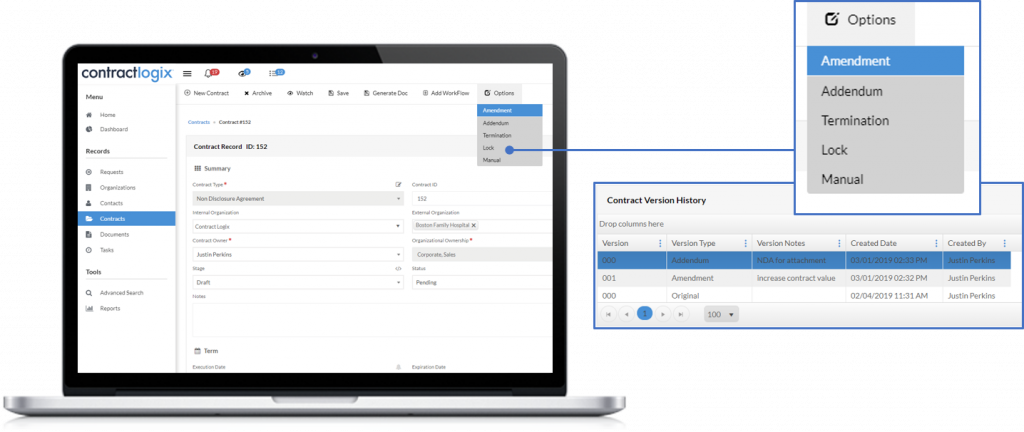 contract lifecycle management data