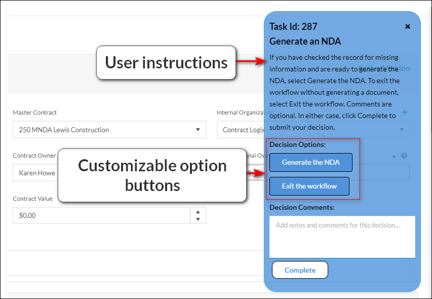 Workflow Decision Step Example