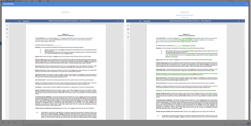 Compare two documents