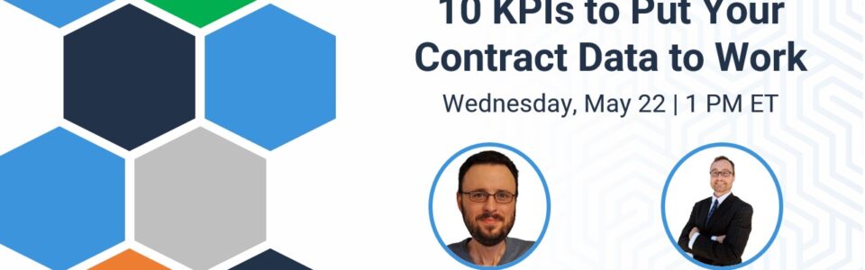 10 KPIs to Put Your Contract Data to Work upcoming webinar from Contract Logix.