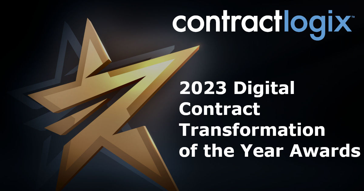 Contract Logix 2023 Digital Contract Transformation Awards
