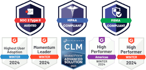 G2 and Hyperion, and security compliance badges