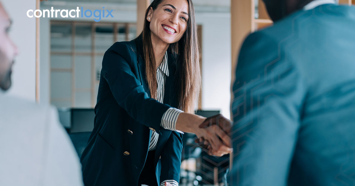 Three people discussing Digitally Transforming Contract Collaboration and Negotiation