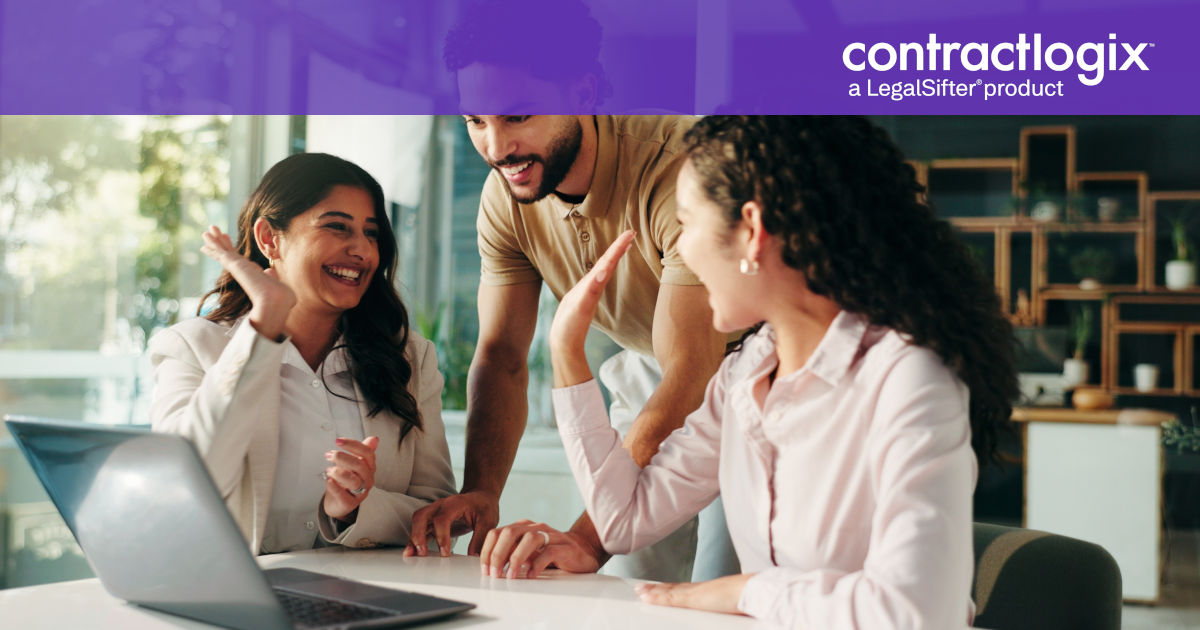 group of people two high fiving as they review how they can improve with contract operations​
