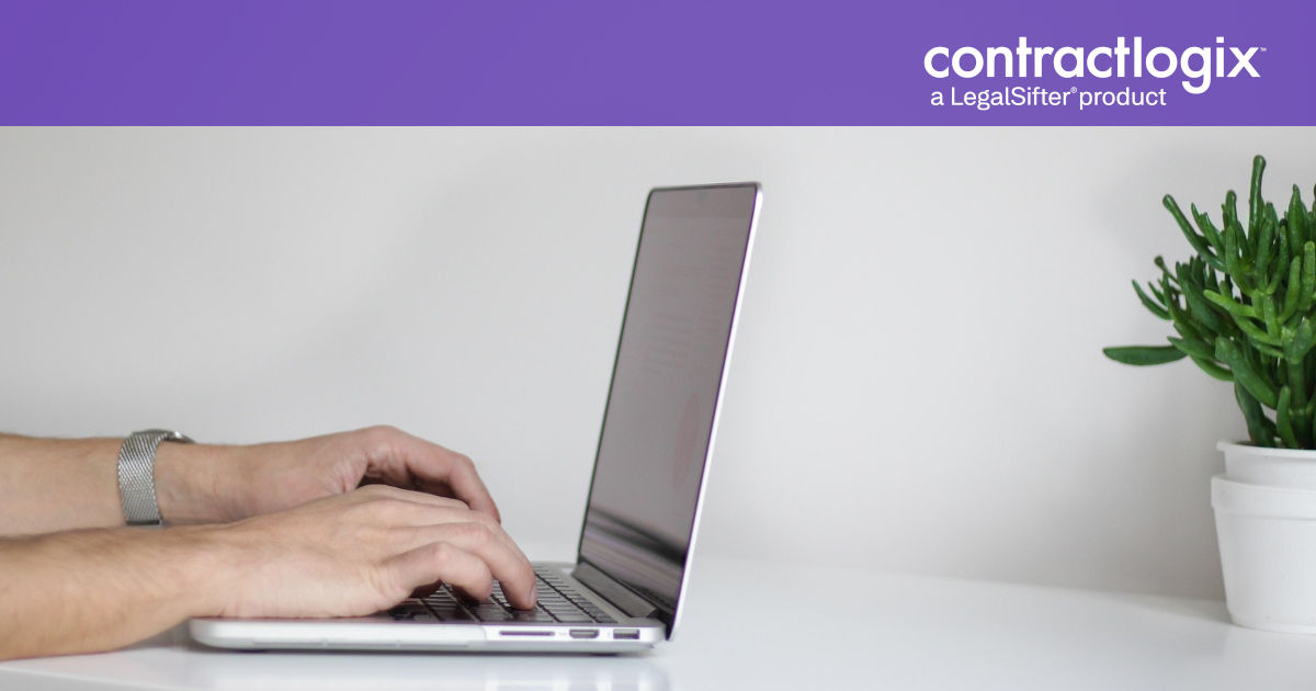 cropped shot of a professional working on laptop and learning about managed services for contract management